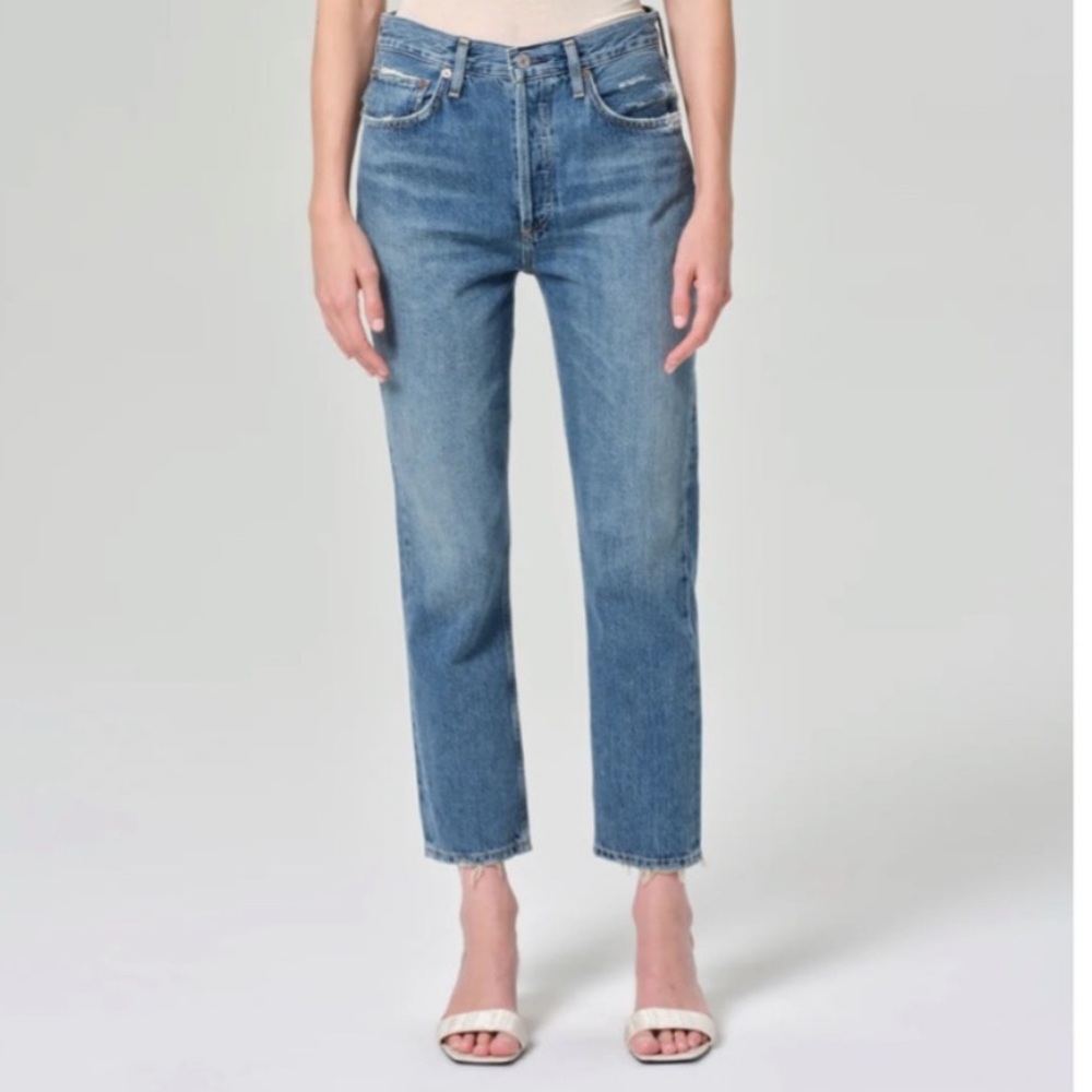 Agolde Blue Ankle & Cropped Jeans 100% Cotton